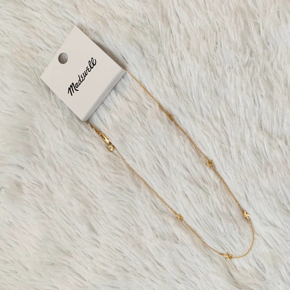 NWT Madwell Goldtone Dainty Starfish Necklace